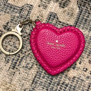 Kate Spade pink heart bag charm